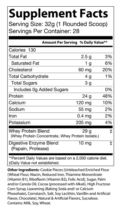Cookies & Cream Whey Protein Powder (2LB)