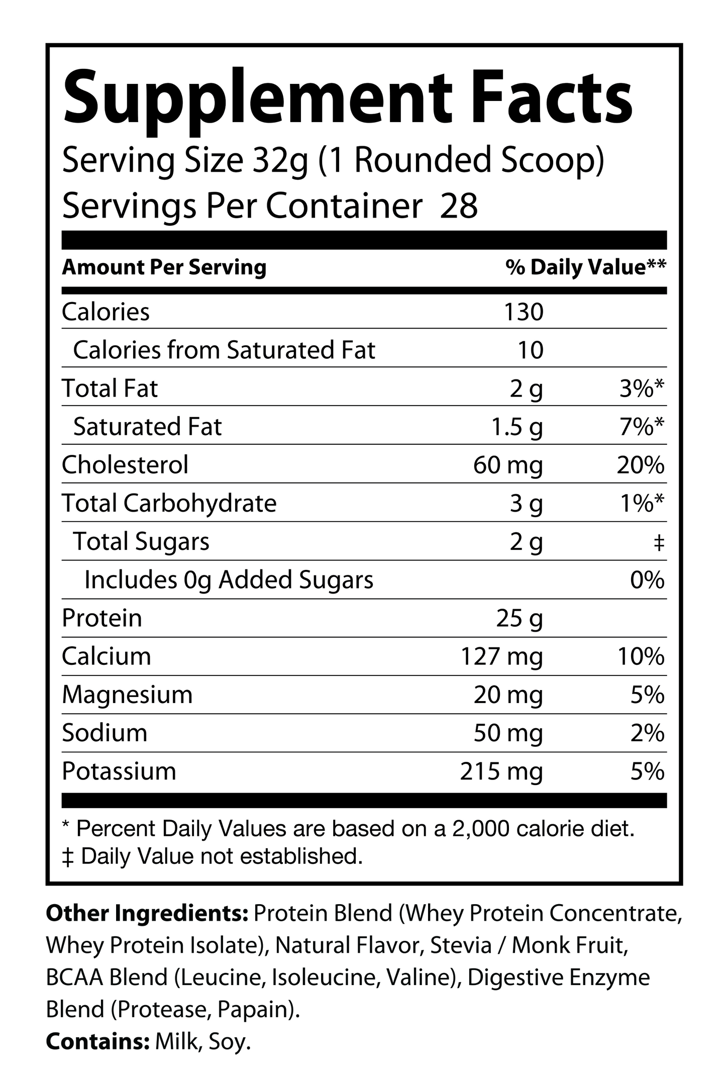 Vanilla Whey Protein Powder (2LB)