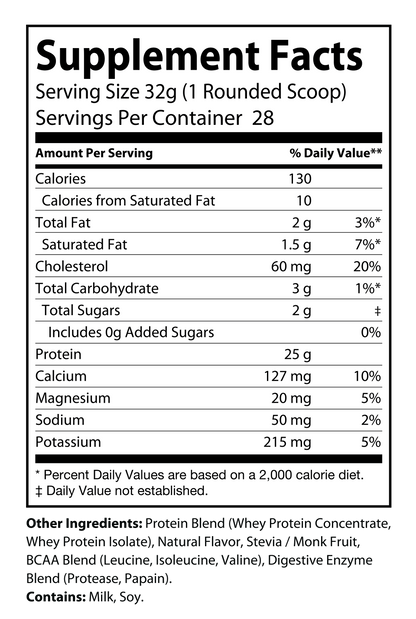 Vanilla Whey Protein Powder (2LB)